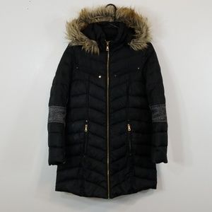 Sam Edelman Hooded Faux Fur Zip Up Parka Jacket